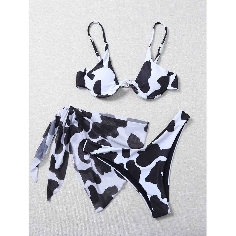3 Pieces Push Up Bikinis 2025 Women Thong Swimsuit Sexy Brazil Swimwear Female Padded Bathers Bathing Suit Swimming Beachwear Y260303