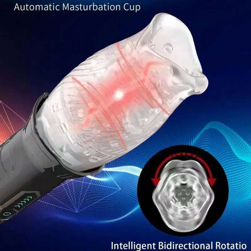 Automatic Masturbator Electric Rotating Masturbators 10 Vibrating Modes Silicone Vagina Masturbation Cup Male Adult Sex Toy Z260312