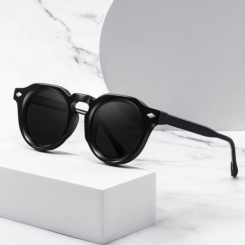 SHAUNA Retro Round Women Sunglasses Fashion Blue Green Shades UV400 Men Trending Rivets Punk Sun Glasses 260302