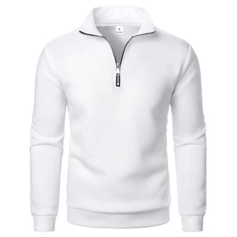 Spring Autumn new Casual Half Zipper stand collar sweatshirt Trend Simple slim men Pullover long sleeve tops Mens sweatshirt M260312