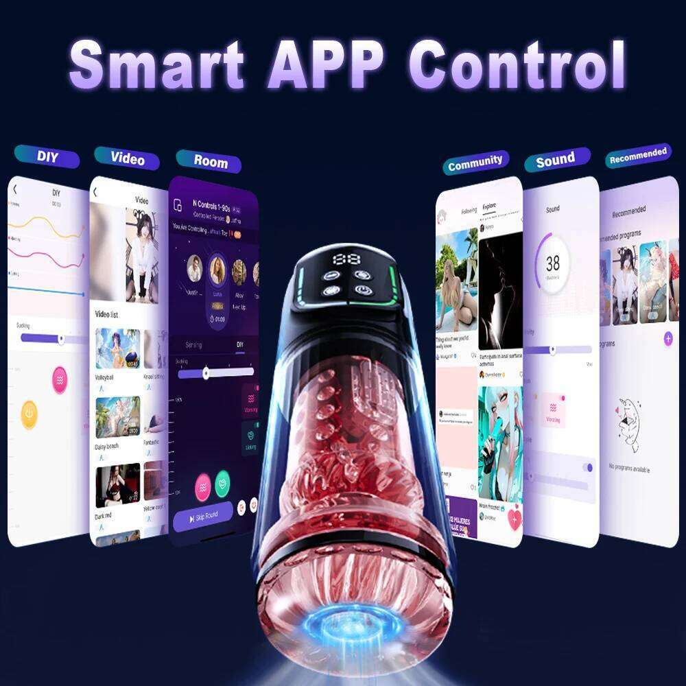 High Speed Telescopic Rotation Masturbator Cup Vagina Blowjob Masturbation Sex Machine Sucking Licking Adult Toys For Men Z260312
