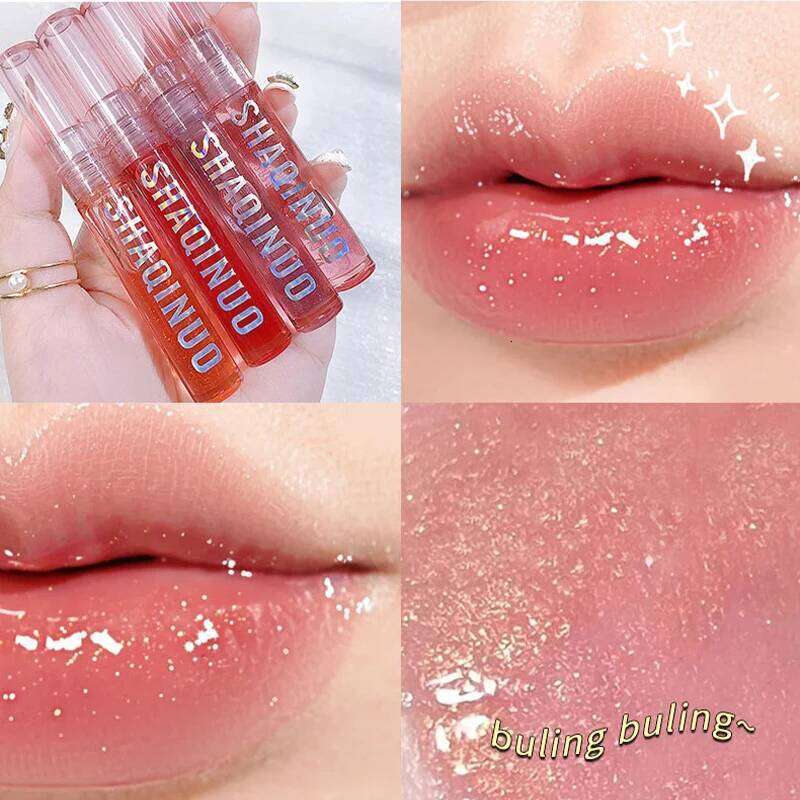 Four pack set box, water gloss jelly lip gloss, moisturizing glass lips, not easy stick to cup W260311