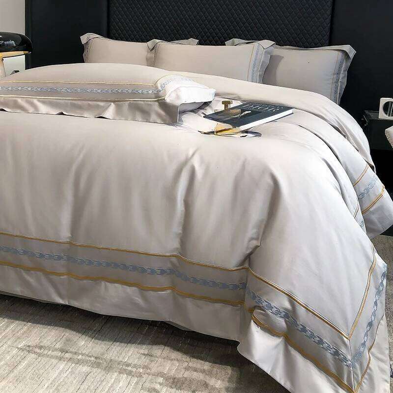 200s Long-Staple Four-Piece Set Pure 100% Cotton Bed Sheet Quilt Cover European-Style High-End Household H260312