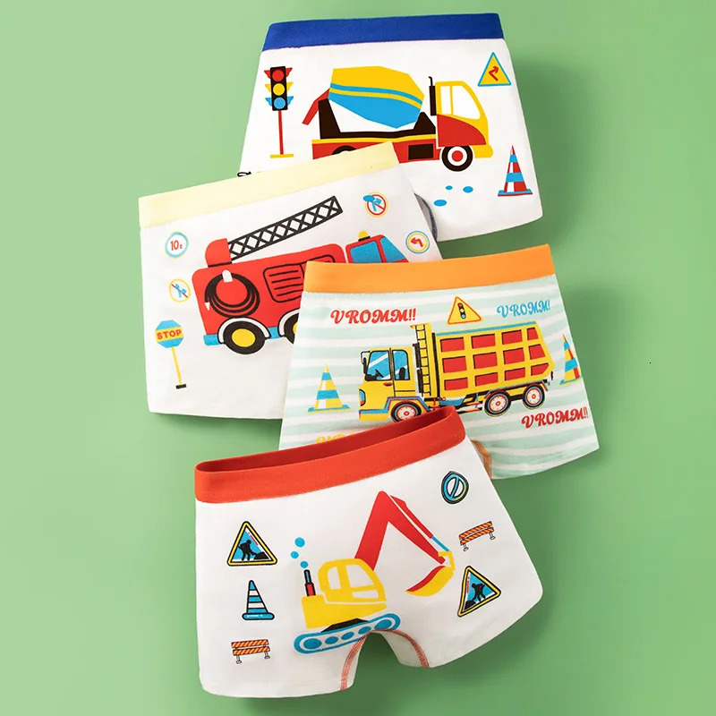 Boy Pure Cotton Boxers Kids Colorful Underwear Cute n Baby Underpants Size M3XL For Weight 1045kgs 260311