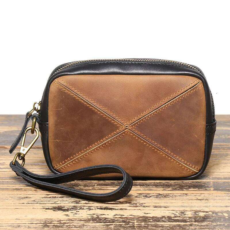 High Quality Men Clutch Vintage Pieced Leather Wallet Creative Coin Purse Phone Bag Kl928