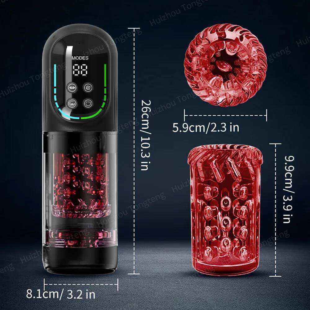 Automatic Telescopic Thrusting Male Masturbator Cup Sucking Vibrating Masturbation Vagina Pusssy Blowjob Adult Sex Toys for Men Z260311