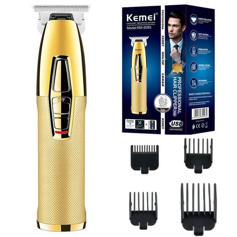 Origial Kemei Metal Barber Trimmer For Men Professional Beard Clipper Electric Hair Cutting Machine Rechargeable C260312