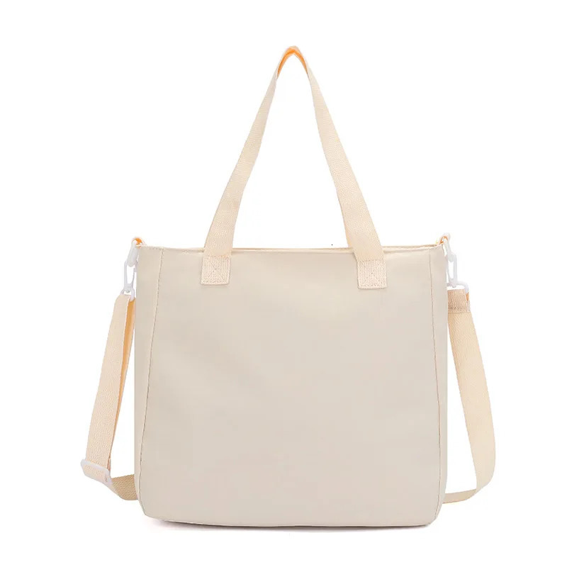 Handbag Student Carrying Book Bag Womens Canvas Large Capacity Zipper Junior High School Tutoring Cros 260311