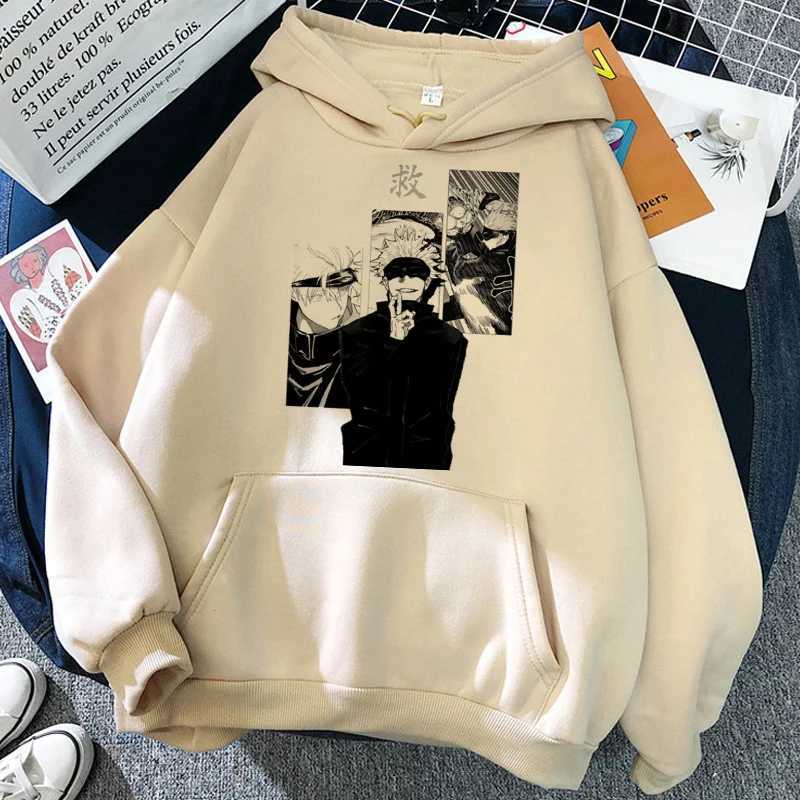 Streetwear 90S Hoodies Japanese Anime Manga Jujutsu Kaisen Hoodies Hoodie Cartoon Gojo Satoru Yuji Itadori Sweatshirt Unisex M260312