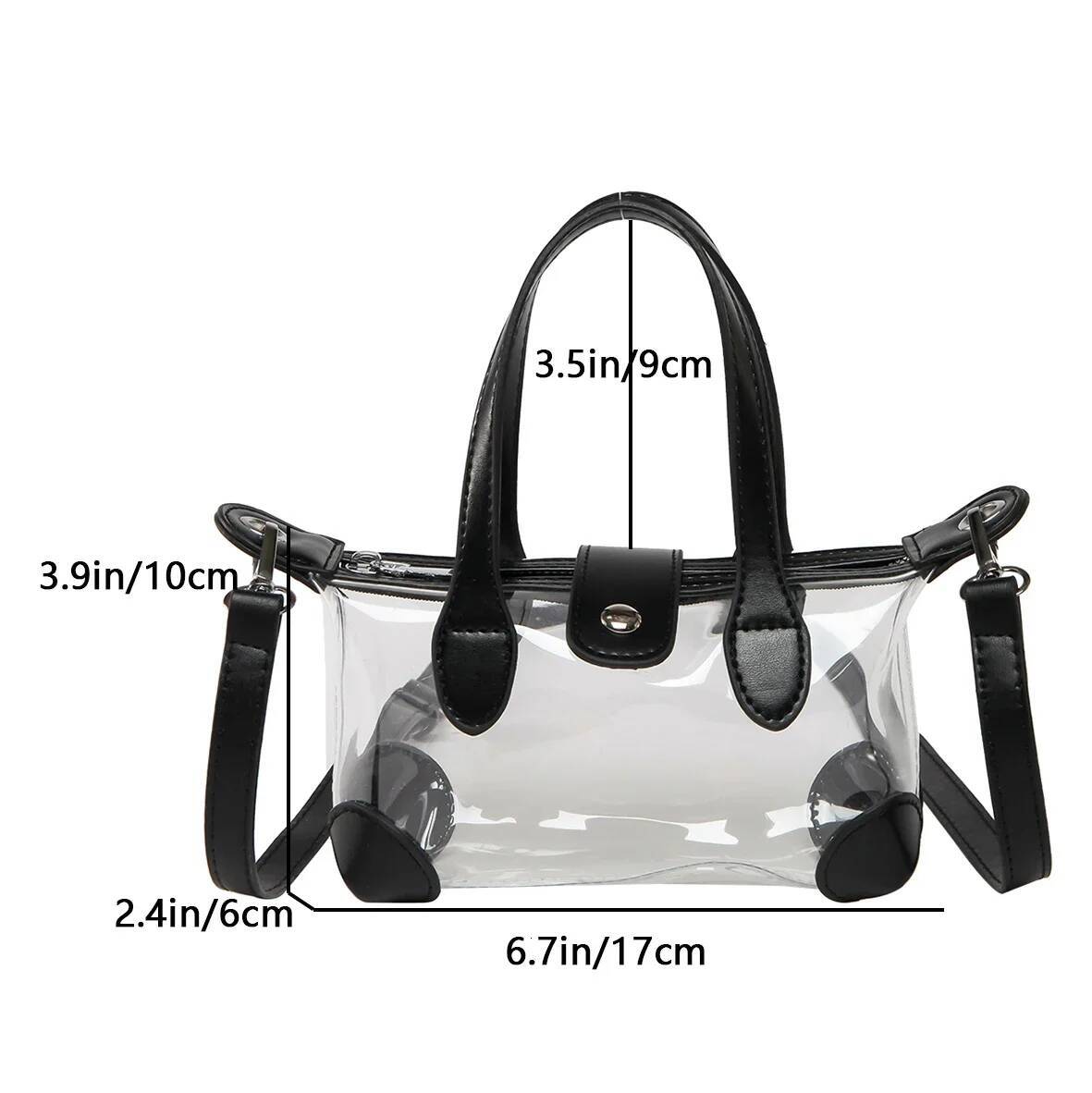 2025 Summer Jelly For Women High Quality PVC Transparent Crossbody Bag Waterproof Clear Handbag Lady Fashion Hobo bag