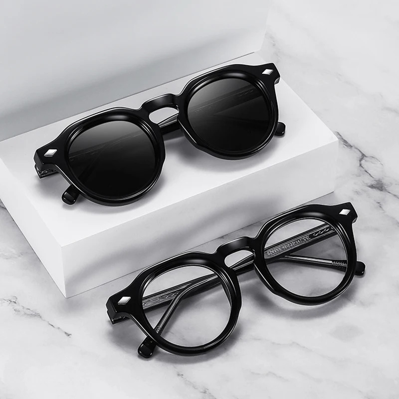 SHAUNA Retro Round Women Sunglasses Fashion Blue Green Shades UV400 Men Trending Rivets Punk Sun Glasses 260302