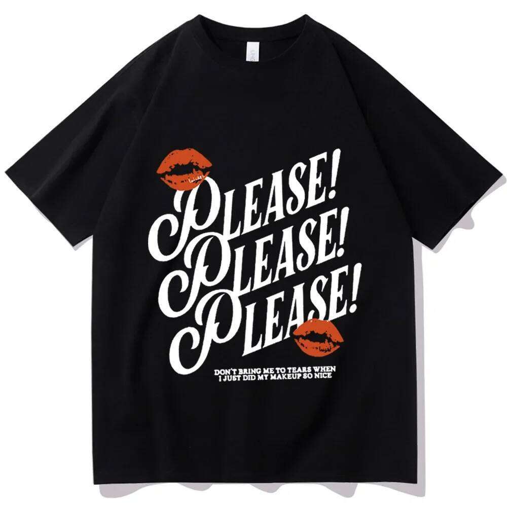 Please T-Shirt Sabrina Carpenter Fans Gift Womes Harajuku Casual T-Shirts Z260312