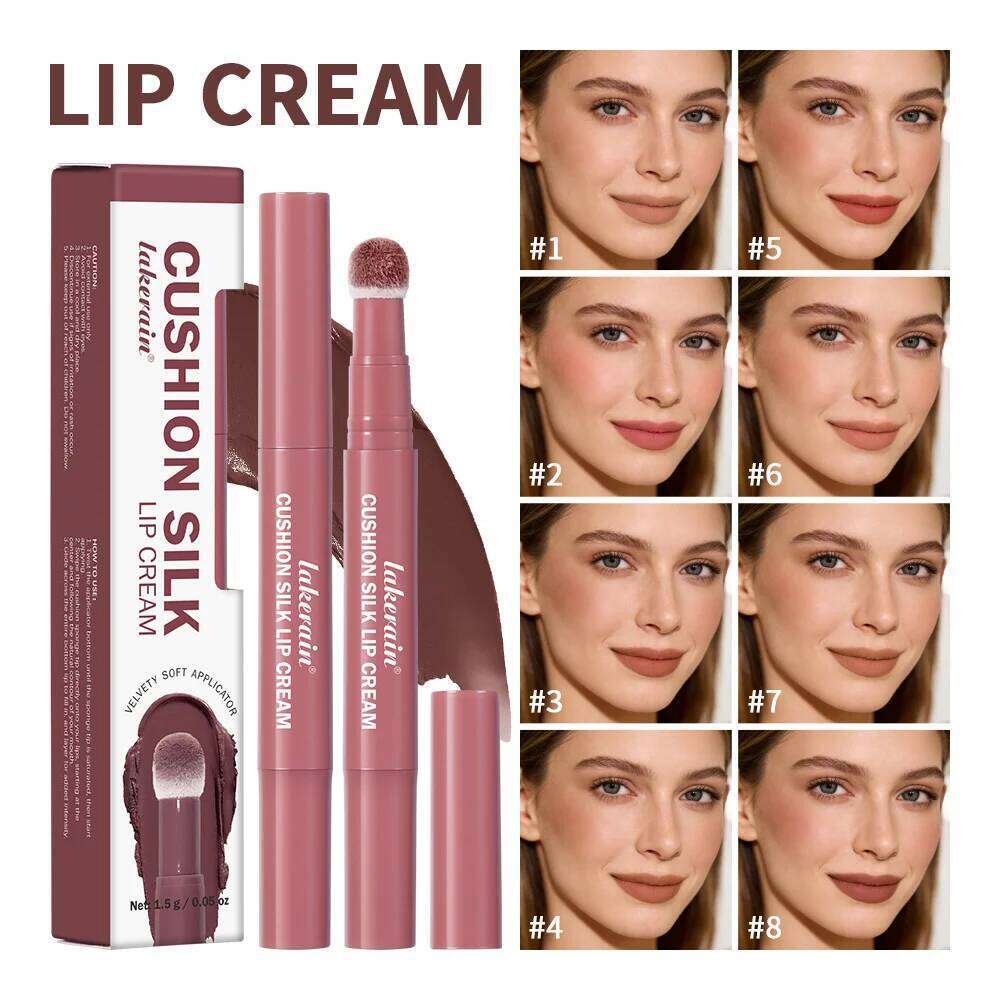 Cushion Kiss Cream Stain Lip Tint Long Lasting Matte Waterproof Non Transfer Formula Velvety Finish Cosmetics W260311