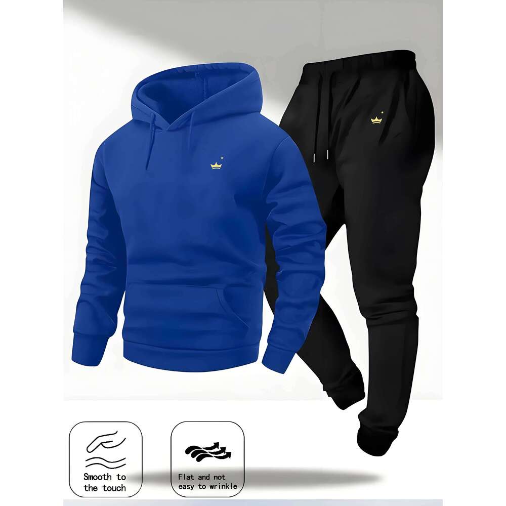 2025 Crown Logo Printed Autumn/Winter New Hooded Outdoor Fashion Versatile Casual Sportswear and Pants