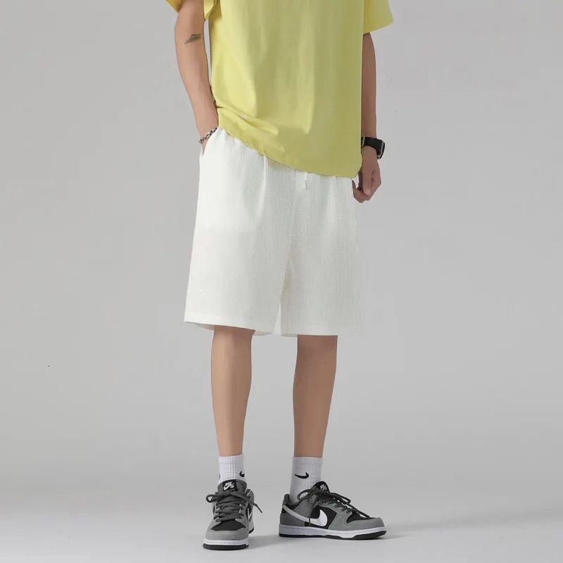 Summer Breathable Men Mesh Shorts Gym ice silk stylish Casual Loose Joggers Outdoor Fitness Beach Short Pants Sweatshorts 260228