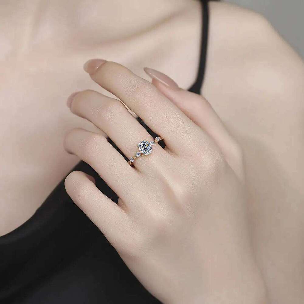 SG 1carat Moissanite 925 Sterling Silver For Women Men Rose Gold Egg-shaped Wedding Ring Fine Jewelry Christmas Gift D VVS1 H260312