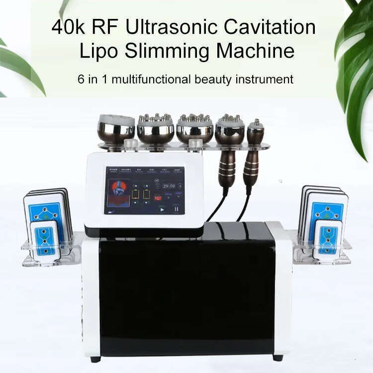 Factory Outlet Fat Burning Lipolysis Cavitation 40K Vacuum RF Weight Loss 6 In 1 Scraping Lymph Drainage Skin Tightening Face Contouring Device