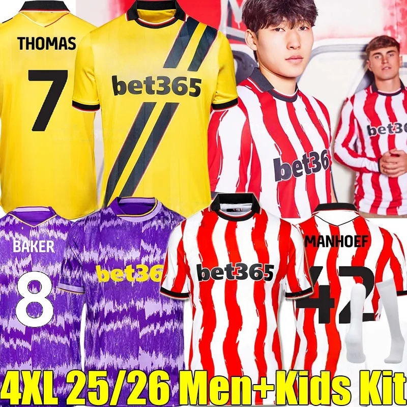 25/26 Stoke City THOMAS 3rd Soccer Jerseys 2025 MUBAMA MANHOEF BAKER BOZENIK GALLAGHER DONLEY NZONZI JUNHO PEARSON SEKO men