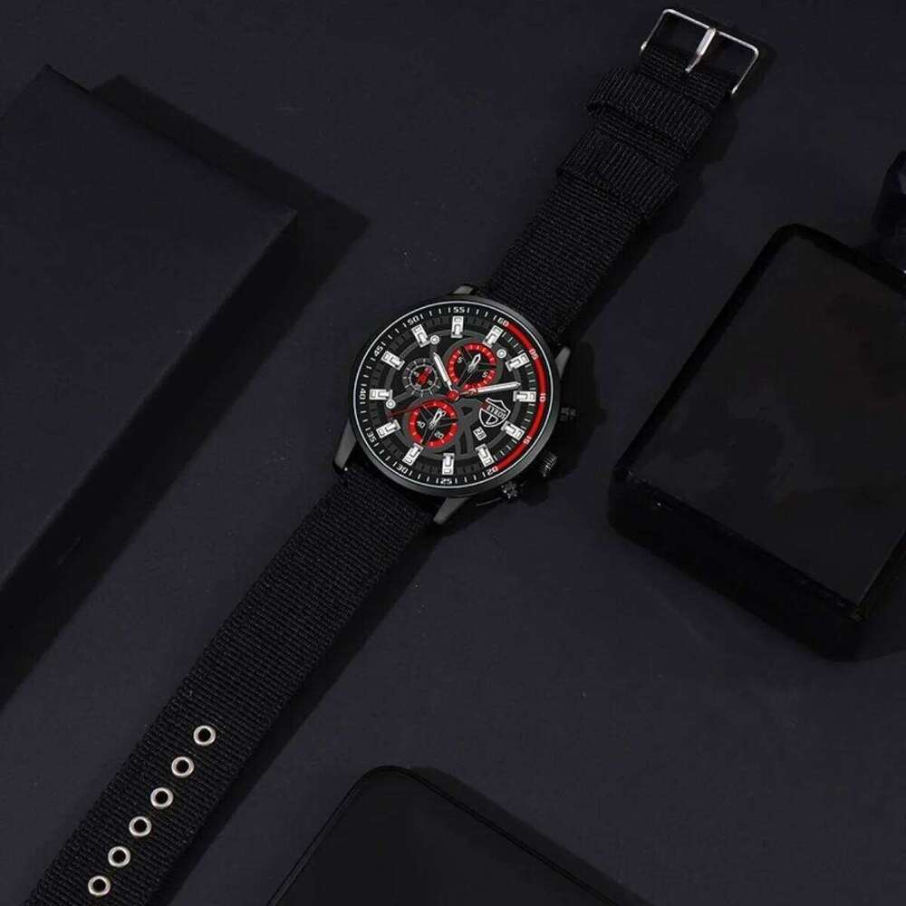 3 Pieces/Set Watches Fashion Luxury Nylon watch Scorpion Men's Business Casual Necklace Bracelet Watch