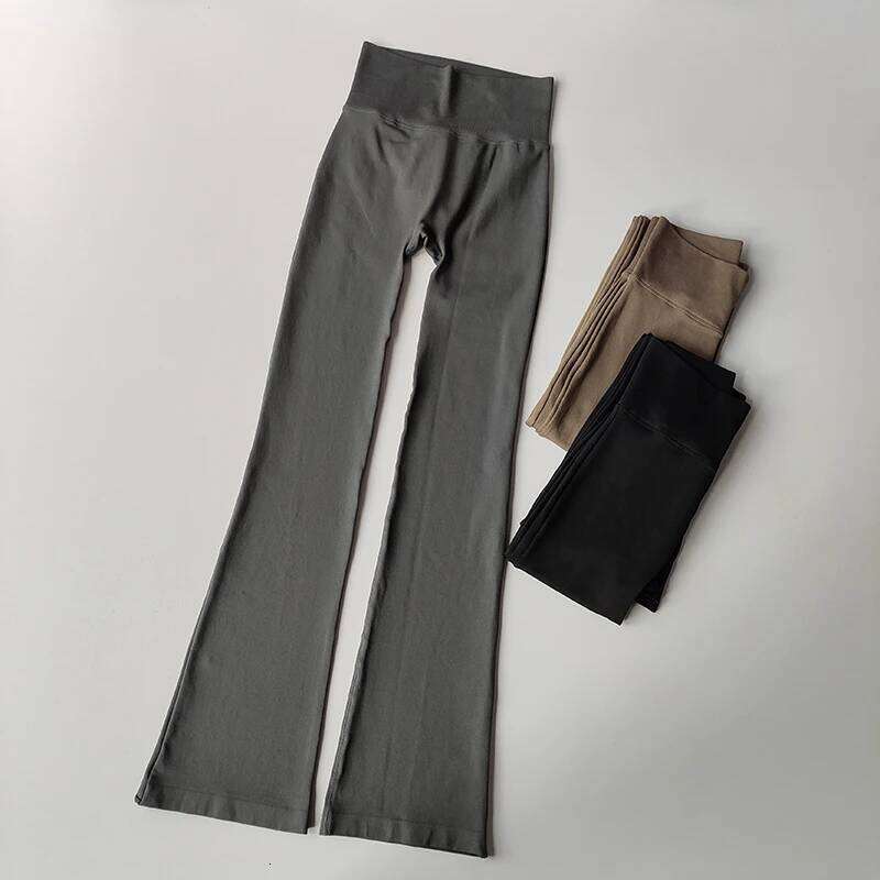 High Waisted Compression Without Awkward Lines Micro Flared Yoga Outdoor Wear Seamless Elastic Fitness Pants Lifting Leggings 26H0311
