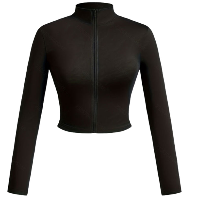 Fashion Zip Up Cardigan, Comfortable Daily Wear Top