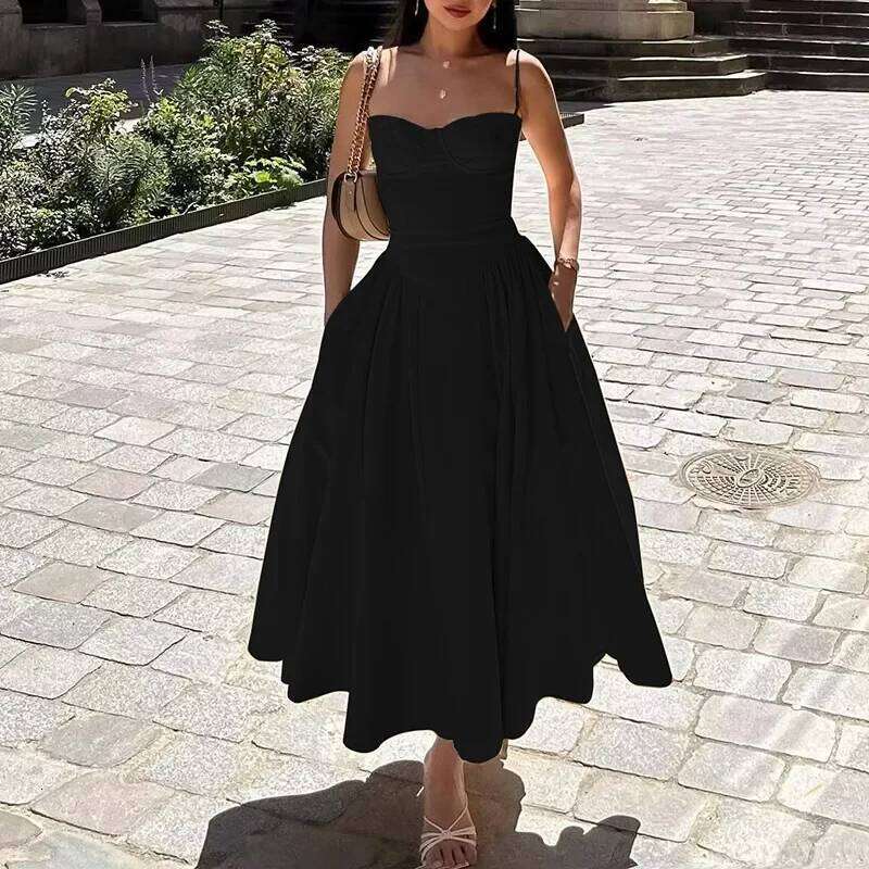 Summer Sexy Women Bohemia Long Dresses Luxury Elegant V-neck Sleeveless Slip Flower Beach Sundress Dress for Female 2025 C260312