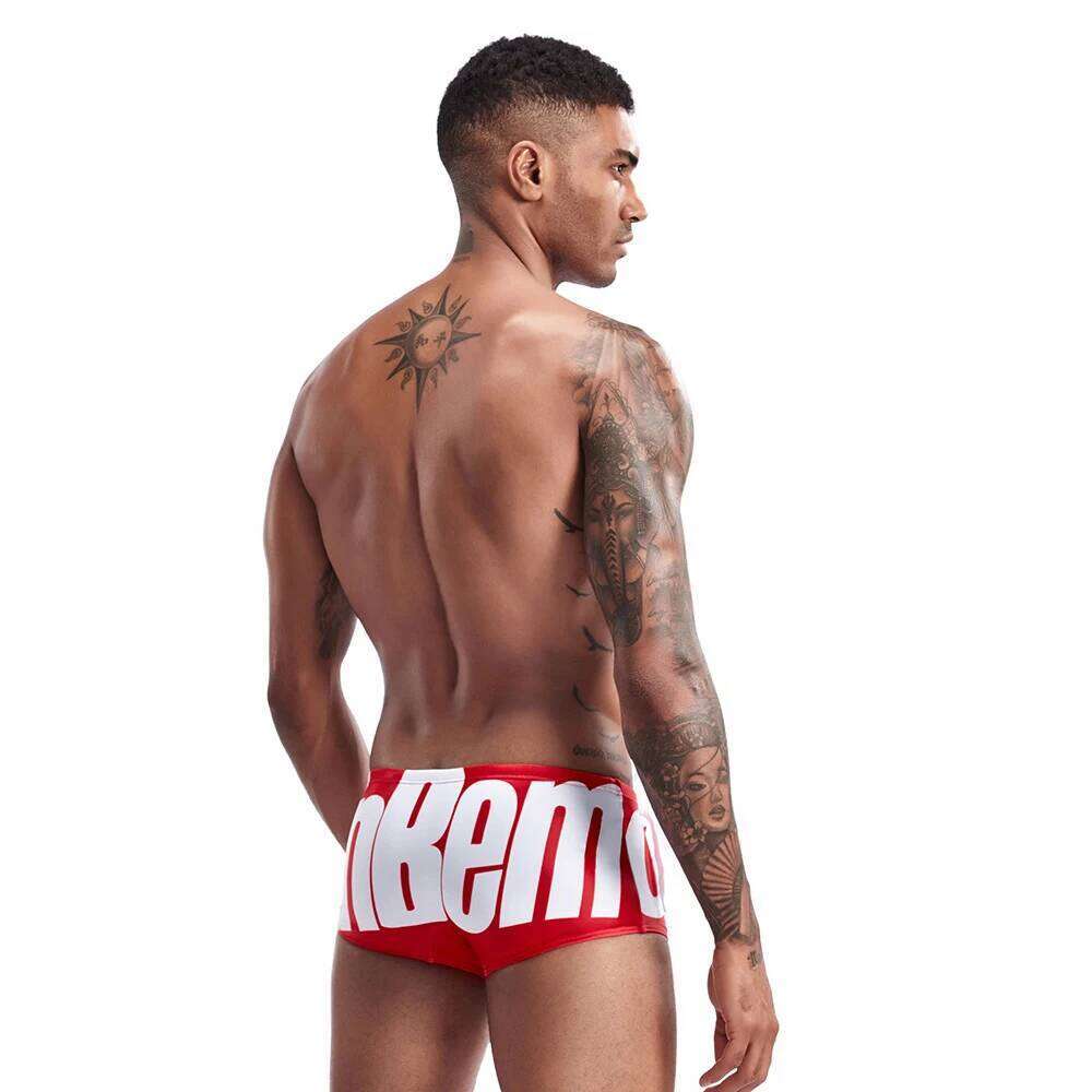 Men's Printed Trunks New Style Swimsuit Holiday Swimwear Men Drawstring Fake Swimming Square Shorts Z260312