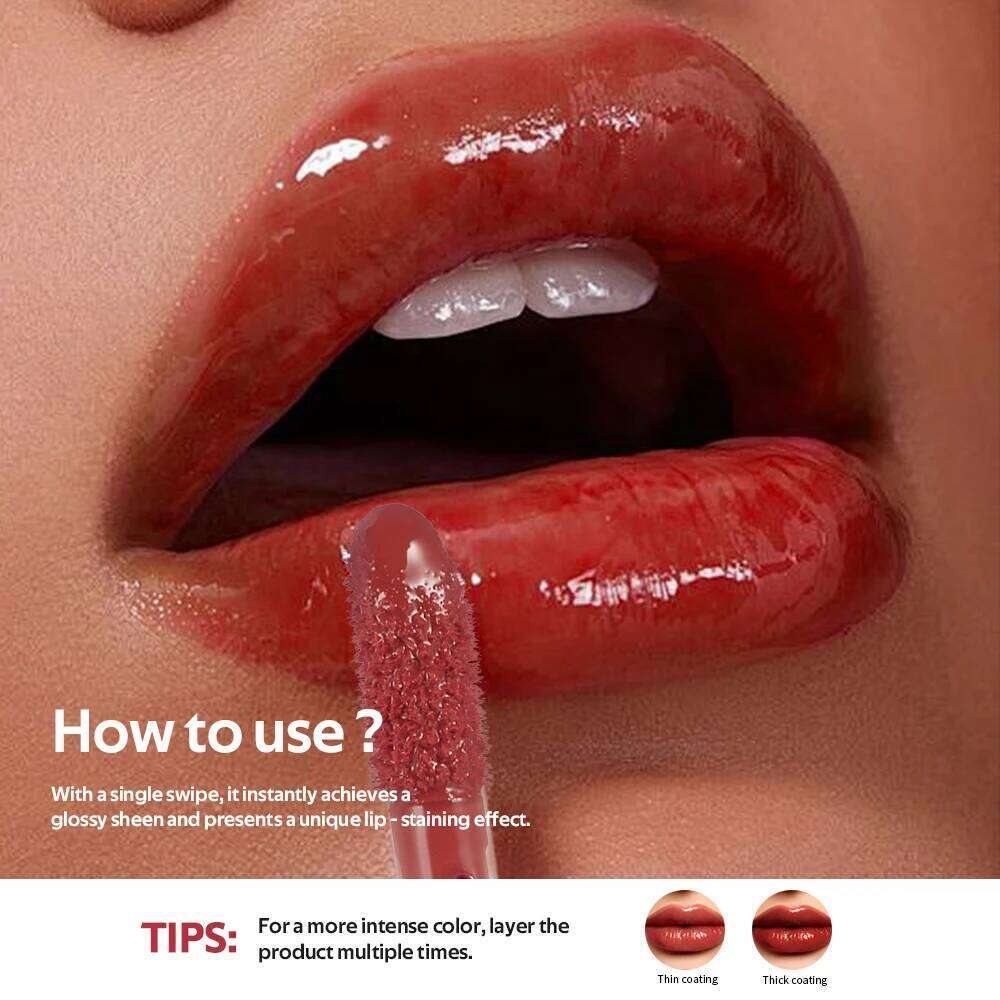 Vitamin B Moisturizing Glaze Water Light Mirror Lip Lasting Hydrating Gloss Stain Instant Glossy Wetness Makeup W260311