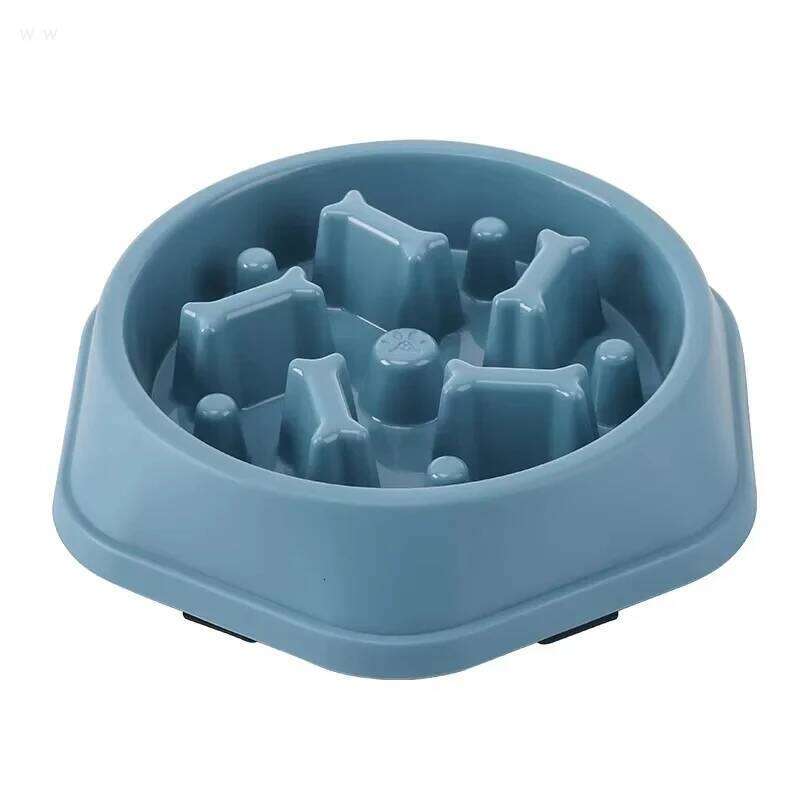 Pet Slow Food Anti-choking Feeder PP Plastic Dish Bowl Home Dog Eating Plate Anti-gulping Feeding Supplies 26Y0312