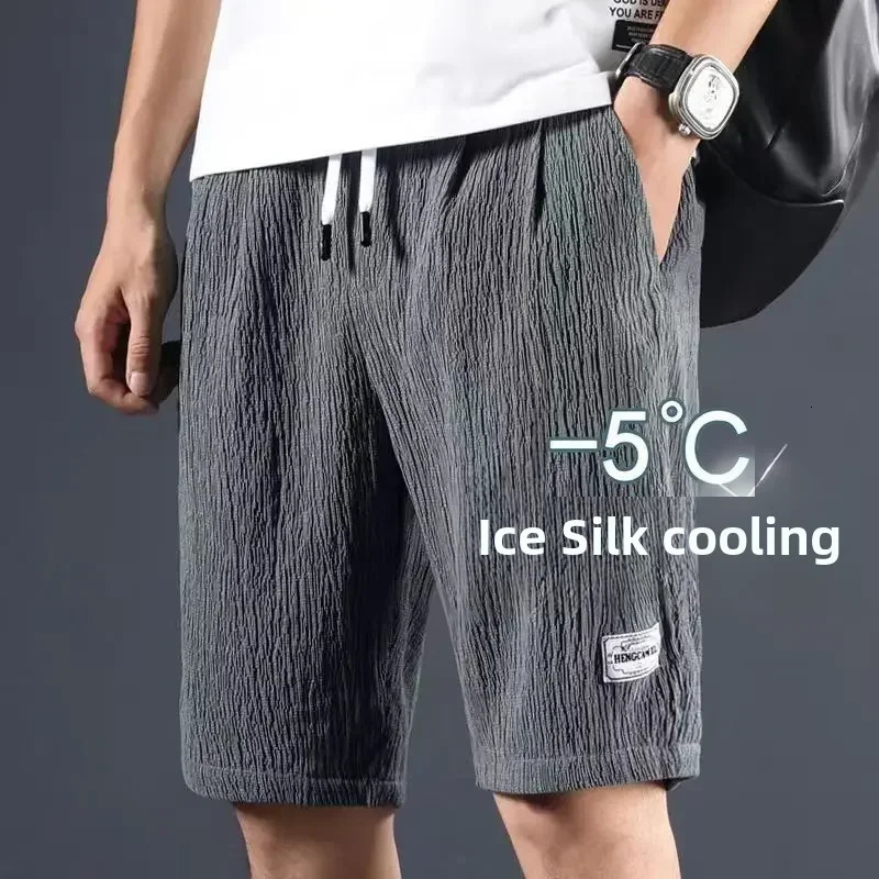 Mens Ice Silk Casual Shorts Loose Fit Summer Style Big Pants Versatile Outerwear For Men Comfortable Underwear 260228