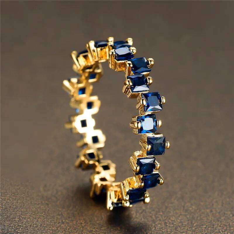 Female Light Purple Zircon Stone Ring Cute Gold Color Summer Wedding Jewelry For Women H260312