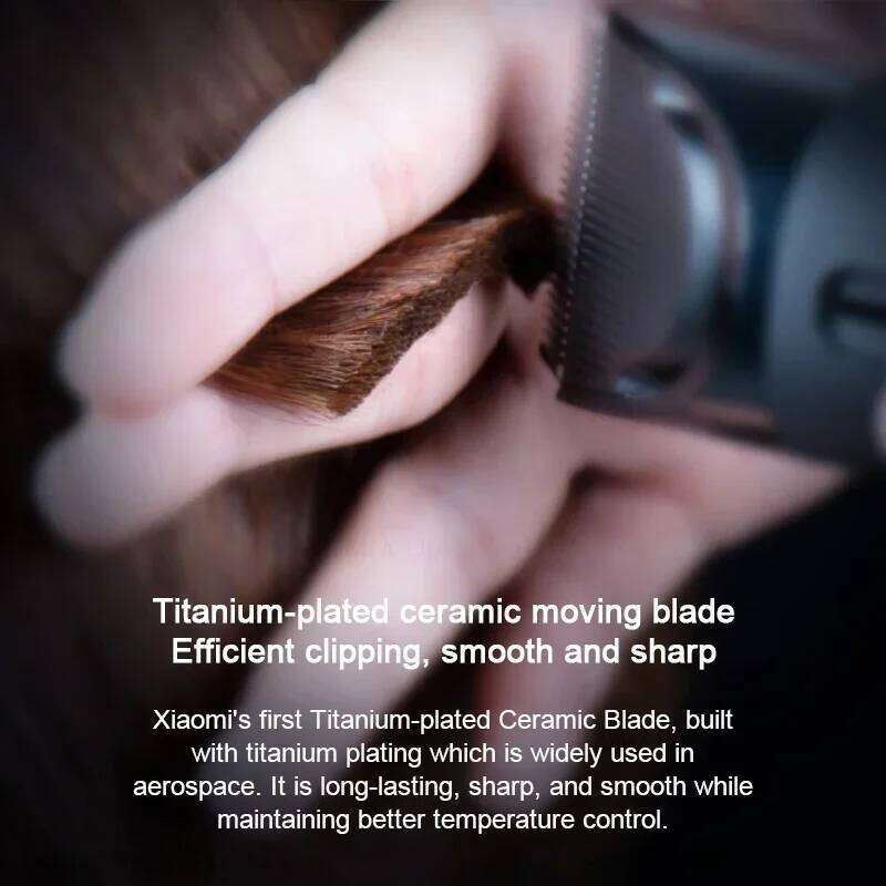 MIJIA Hair Clipper,Barber Clippers For Men Professional,IPX7 Waterproof Titanium-Plated Ceramic Blade,180min battery life C260312