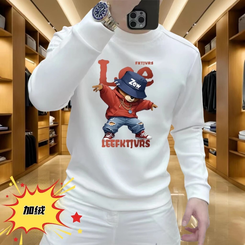 New Utumn Nd Winter Fshion Trendy Printed Swetshirt For Men Stylish Pullover With Round Designer Hoodie Neck Nd Long Sleeves Csul Nd Verstile Top