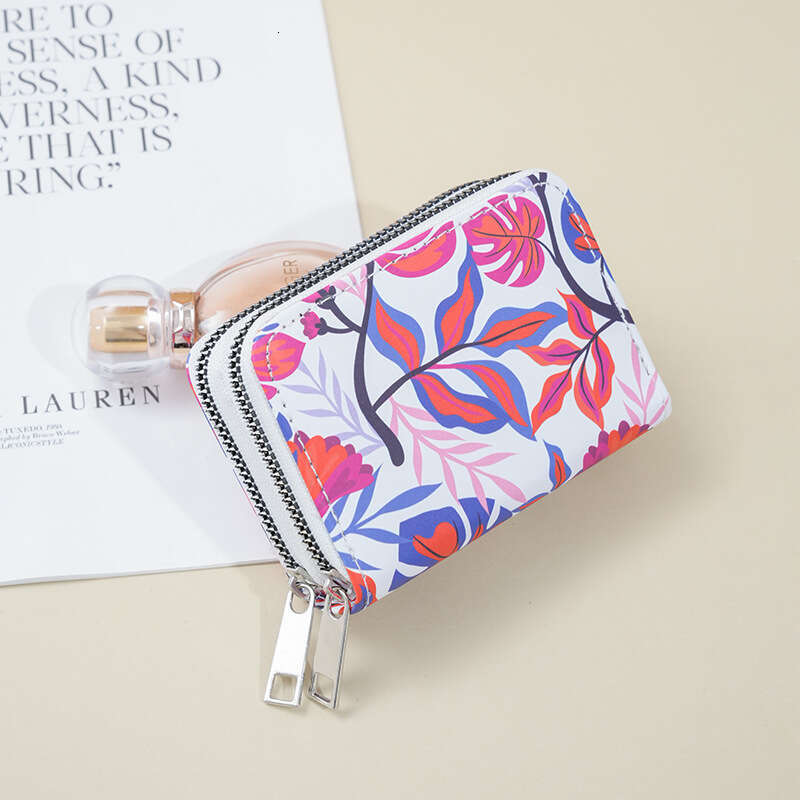 Luxury fashion wallet New Organ Multi Functional Double Layer Zipper Printed Fashion Women S Wallet Large Capacity Card Holder