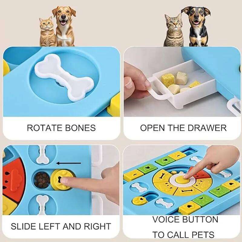 Interactive Dog Toy for Large, Medium, Small Dogs and Cats, 4 Ways Play, Slow Feeder Promotes Digestion, Easy to Clean 26Y0312