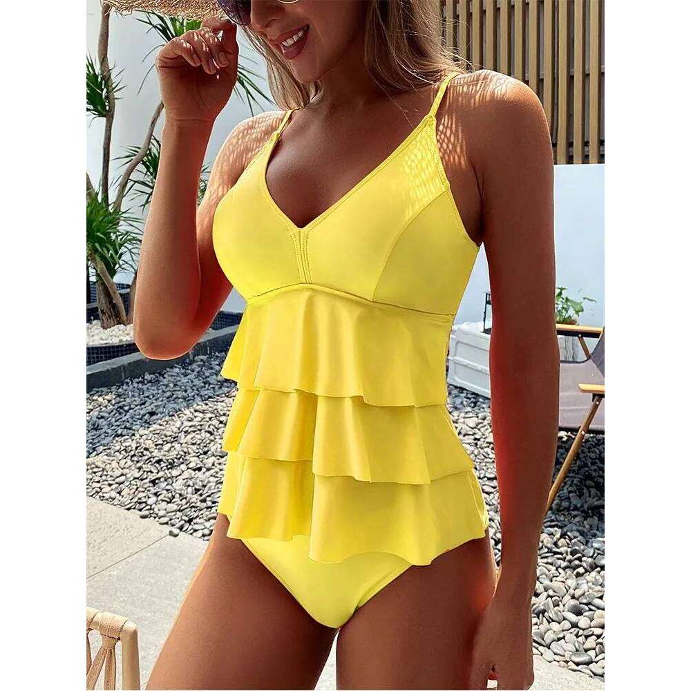 2023 New High Waist Bikini Set Swimsuit Women Beachwear Swim Summer Swimwear Bathing Suit Two Pieces Swimsuits Womens Tankinis Y260303