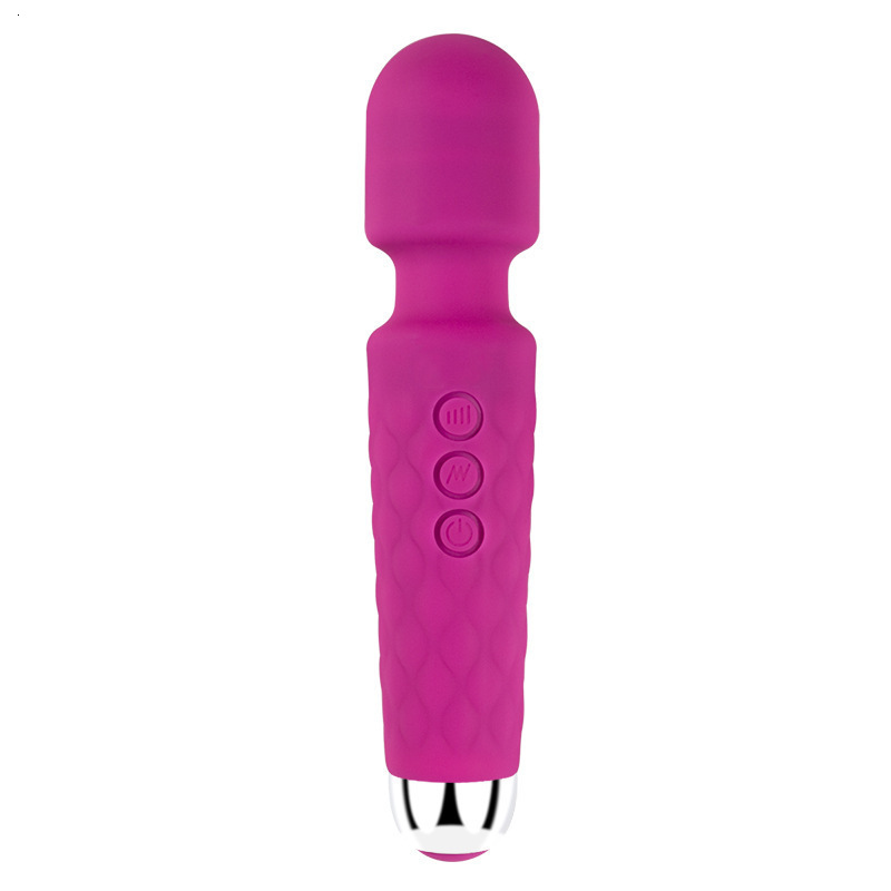 Free Shipping Factory Direct 20 Frequency Rechargeable Knight AV Stick Female Silicone Vibrator Masturbation Massager Adult Products