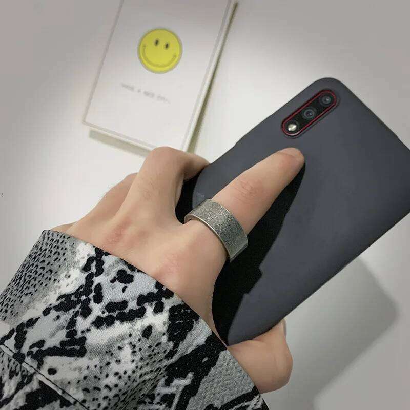 Retro Metal 8/10/12mm Antique Distressed Wide For Men Stainless Steel Ring Punk Gothic Rock Hiphop Accessories Jewelry Gift H260312