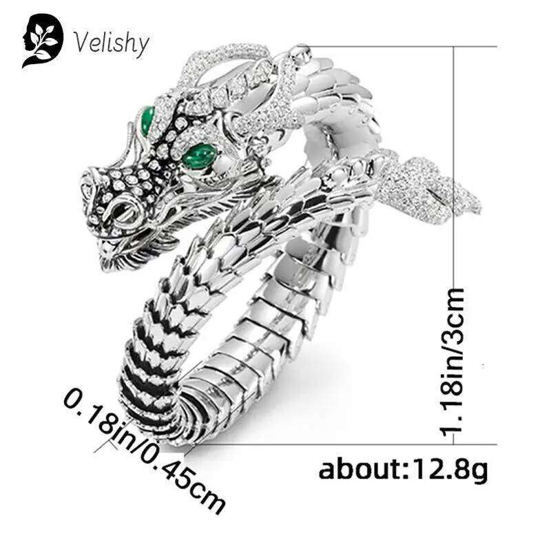 Unique Men's Chinese Dragon Ring Cool Cycling Men and Women's Rings Size Adjust H260312