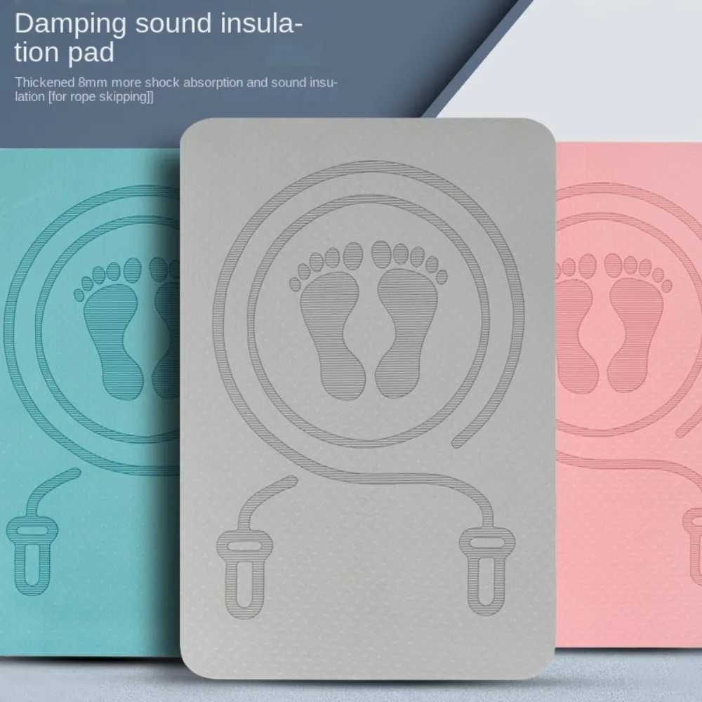 Fitness Carpet Anti-noise Jump Rope Mat Cushioning TPE Yoga Fitness Mats Thickening Waterproof Skipping Mat Yoga M260312