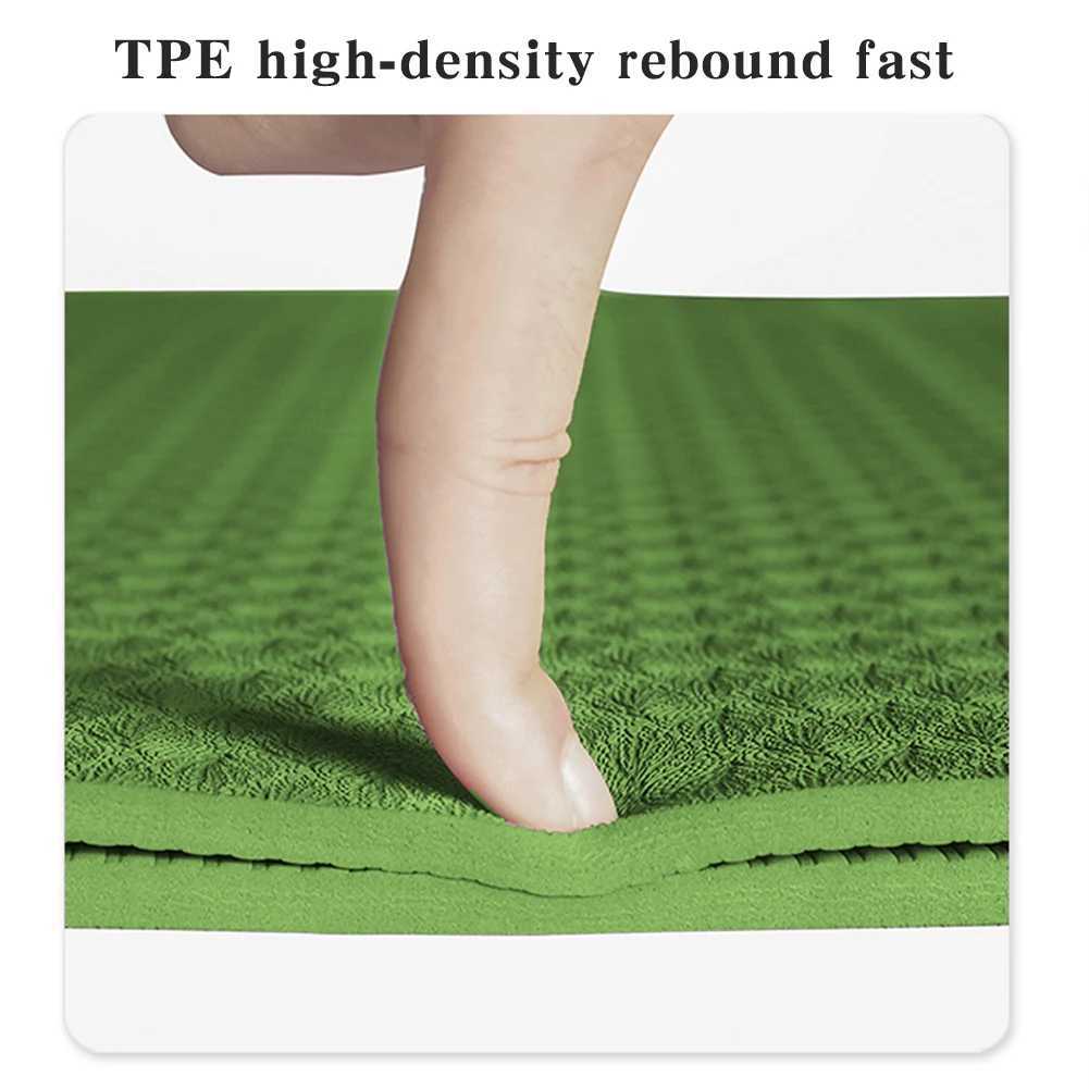 Foldable Yoga Mat Folding Fitness Exercise Mat Double Sided 4mm Thick Workout Mat Non-slip for Yoga Pilates Floor Workouts M260312