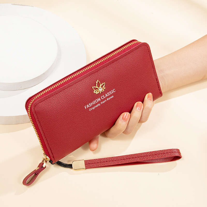 Luxury fashion wallet Women S Long New Leaf Zipper Large Capacity Clutch Wallet Multifunctional Phone Bag For Women