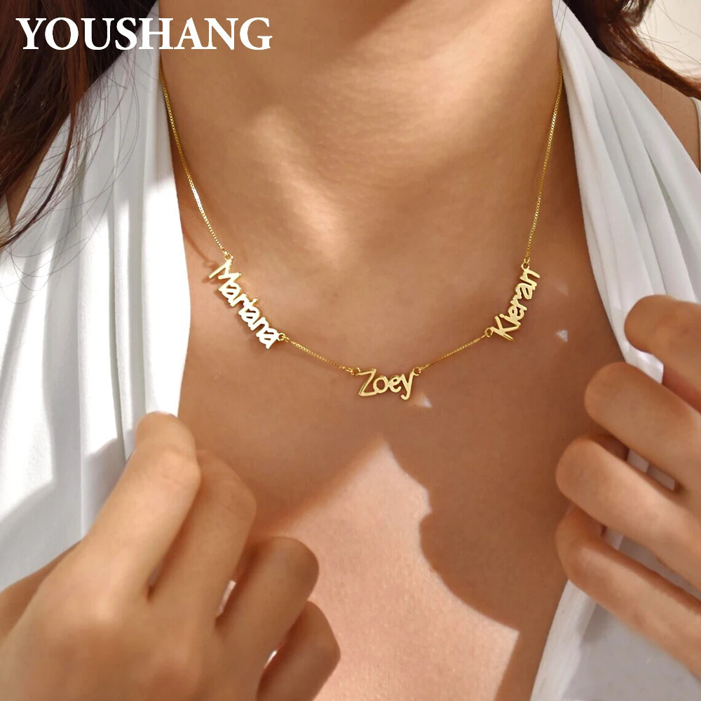 YOUSHANG 2025 Customized Multi-Letter Name Necklace Stainless Steel Fashion Pendant Birthday Jewelry Gift for Ladies 260311
