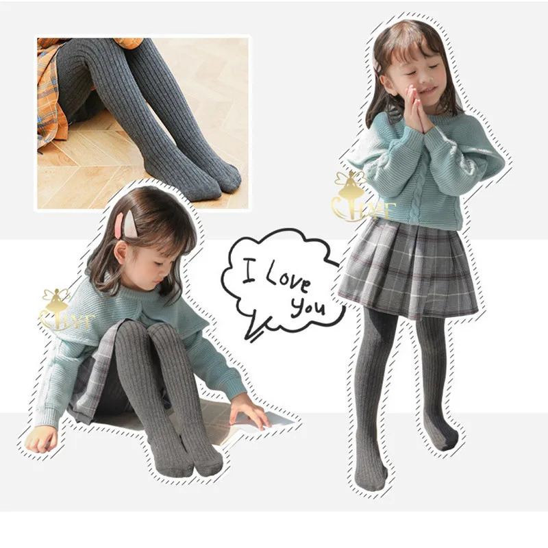 Children Tights Baby Girl Pantyhose Cotton Knitted Infant born Kids Stocking Toddler Casual Pants 260311