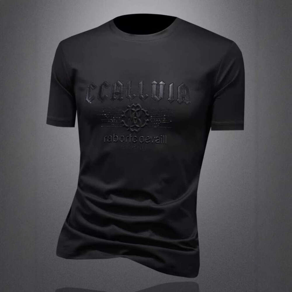 Factory Direct Sale Station Summer New Men's Short T-Shirt Mercerized Cotton Round Neck Half Sleeve Tee European Goods T Luanyun