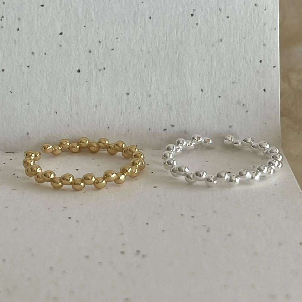 Sterling Silver Round Ball Adjustable Rings For Women Ladies Wedding Vintage Jewelry Wholesale Accessories Moneys 925 H260312