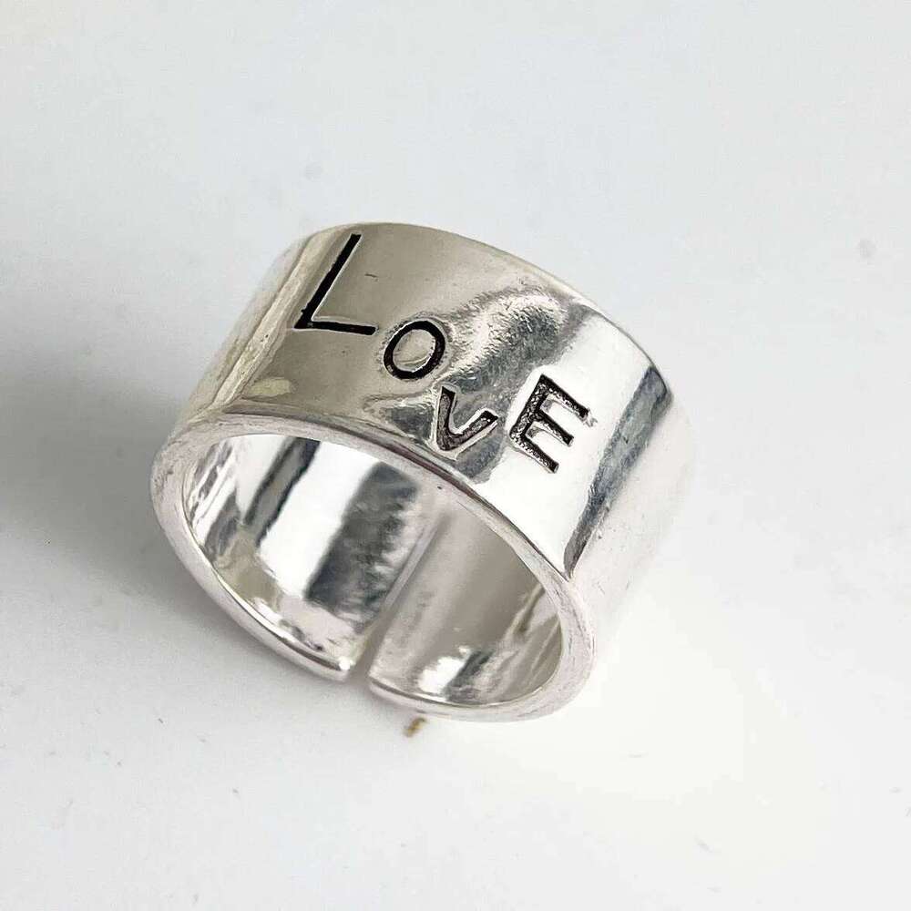 925 Sterling Silver Rings Women Geometric Fine Jewelry Finger Adjustable Simple Wide Ring For Party Birthday Gift H260312