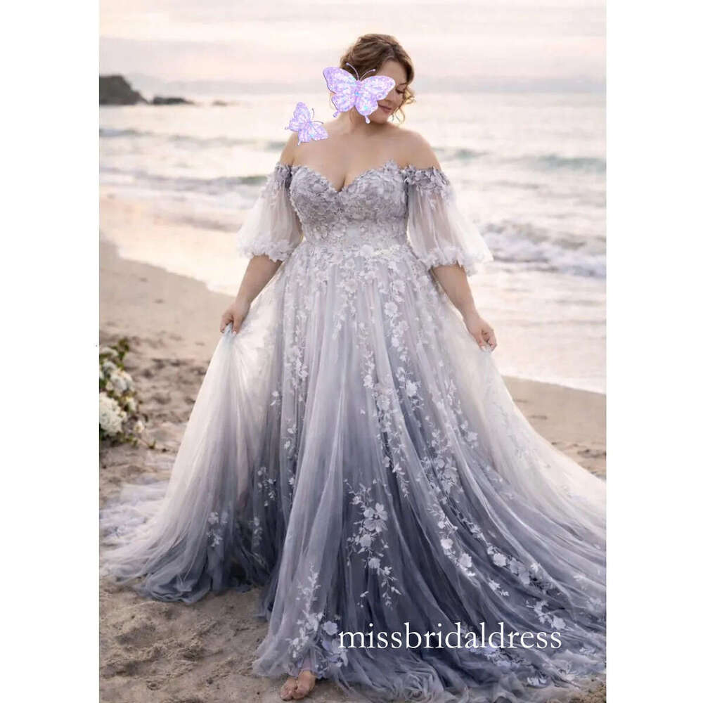 Princess Aso Ebi Wedding Dress Floral Puffy Ball Gown Lace Bridal Gowns Plus Size Vestidos De Noiva D0312