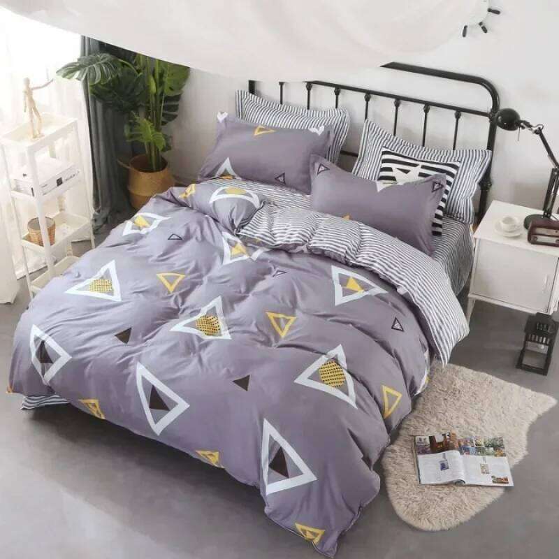 New Comfortable Soft Skin-friendly Aloe Vera Four-piece Set Active Cotton Bedding Sheet Quilt Cover H260312