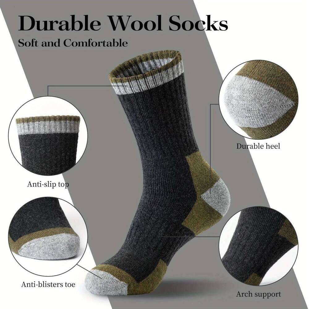 Winter Merino Wool Thickened Warm Moisture Wicking Hiking Men Women Thermal Breathable Durable Cycling Socks Z260312